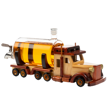 Truck Wine & Whiskey Decanter for Wine Bourbon Scotch or Whiskey Fathers Trucker Gift 1000ml 18